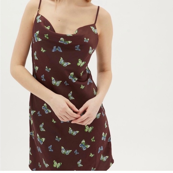 Urban Outfitters | Mallory Butterfly Mini Slip Dress | Medium - Picture 1 of 9